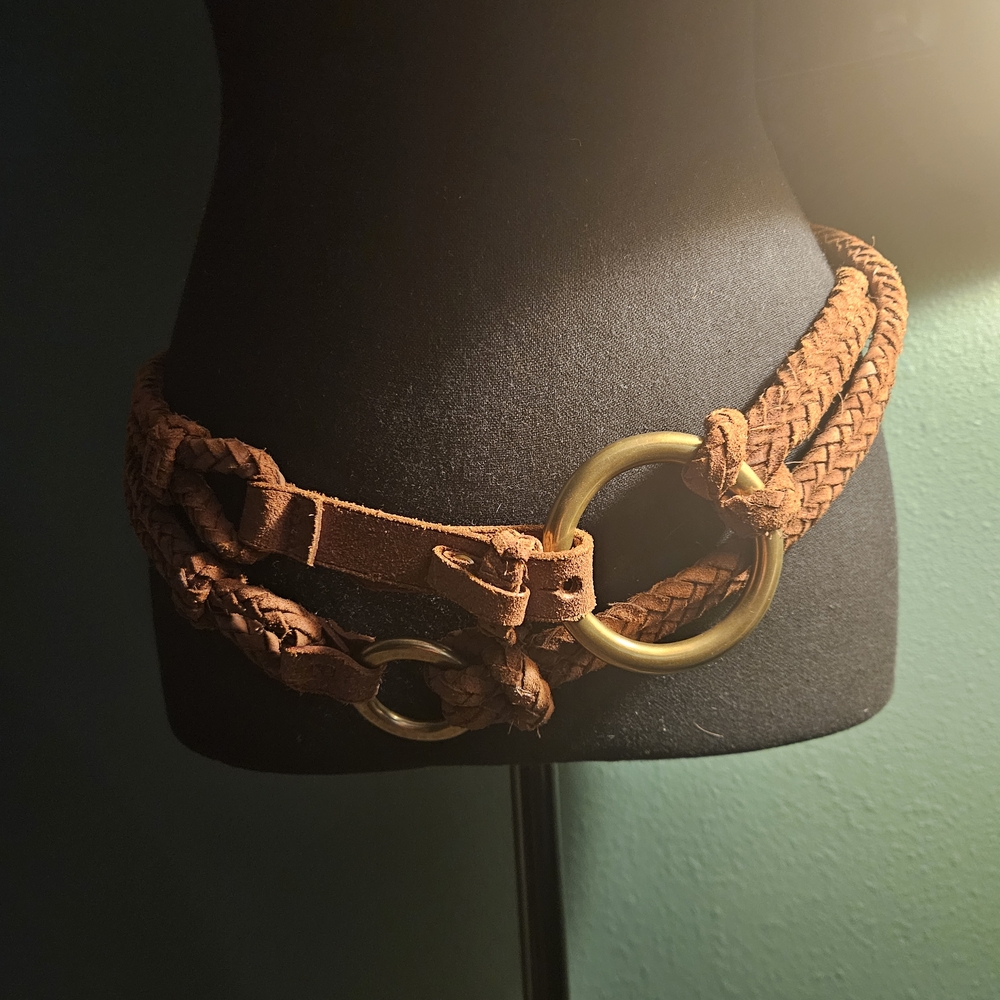 Ralph Lauren Brown Suede with Gold Ring